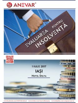 Conferinţa „Evaluarea pentru insolvenţă” -  1 iulie 2017, Iași