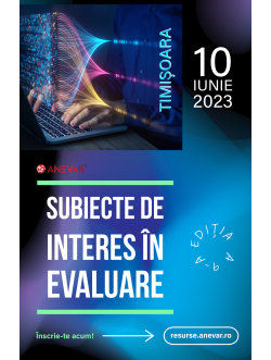 Conferința „Subiecte de interes în evaluare” - Hotel Continental, Timișoara - 10 iunie 2023